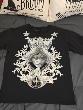Givenchy Designer Black Short Sleeve T Shirt Size M